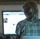 Child at computer screen