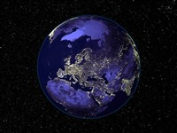 Europe at night