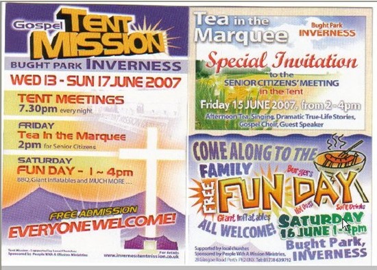 Tent Mission flier