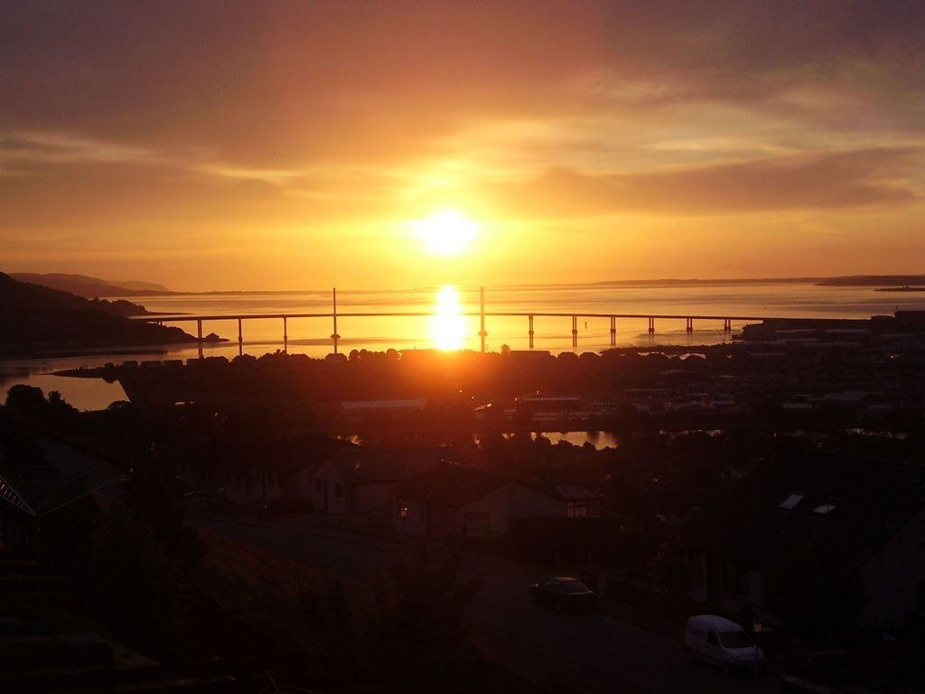 Sunrise over the Kessock Bridg