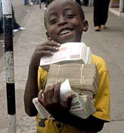 Boy with money