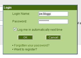 Log-in  automatic
