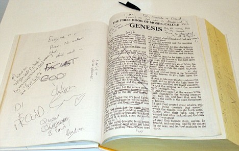 Defaced bible
