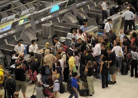 People at airport